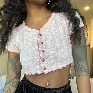 Urban Outfitters Pink Crop Top